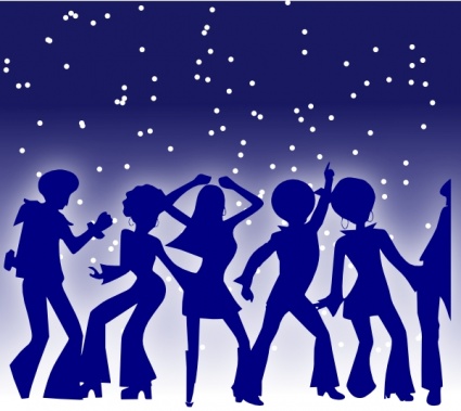 Disco Dancers clip art