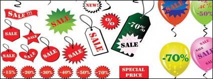 Discount sales element vector