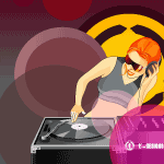 Dj Playing Music Illustration