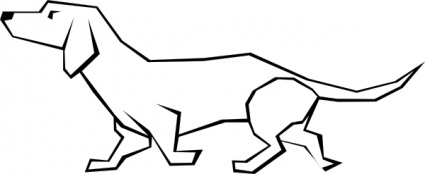 Dog Simple Drawing clip art