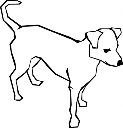 Dog Simple Drawing clip art