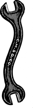 Double Open End Wrench clip art