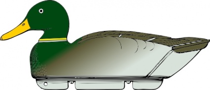 Duck Decoy Side View clip art