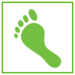 Eco Green Carbon Footprint Icon