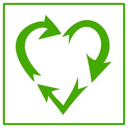 Eco Green Love Recycle Icon