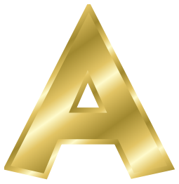 Effect Letters alphabet gold