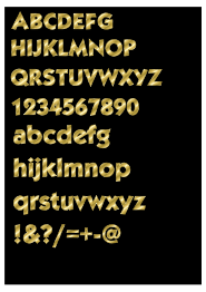 Effect Letters alphabet gold