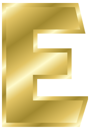 Effect Letters alphabet gold