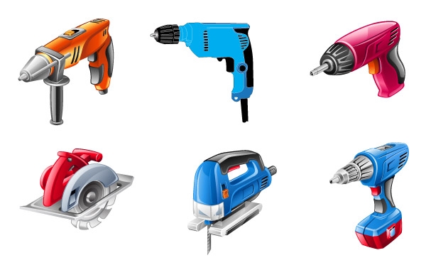 Electric Tools Vector Set