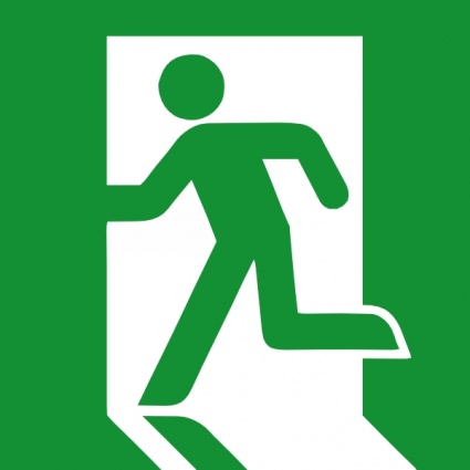 Emergency Exit Sign clip art