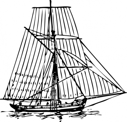 English Man Of War Cutter Circa clip art