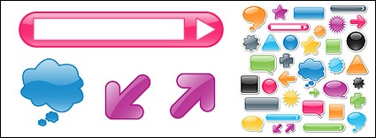 eps format, keyword: vector arrow button web 2.0 search drop-down menu button dialogue bubble badge ...