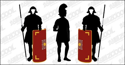 Eps Format, With JPG Preview, The Crucial Words: Vector Silhouette Figures, Armor, Shields, Samurai