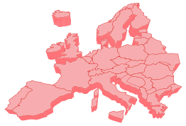 European map 3D