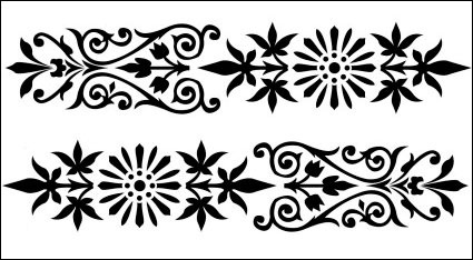 European-style lace Vector -1