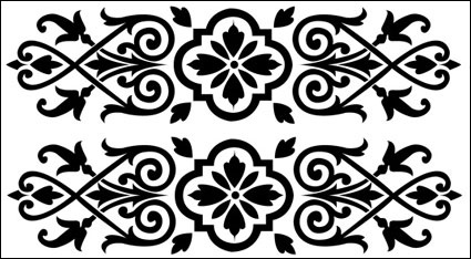 European-style lace Vector -2