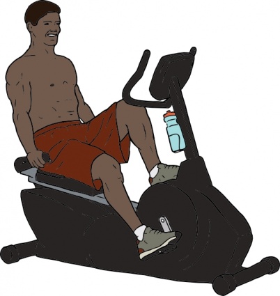 Exercise Bike Man clip art