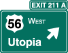 Exit Vector Road Sign