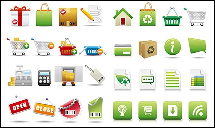 Exquisite shopping category icon vector material