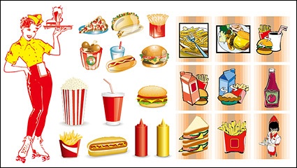 Fast food vector material