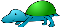 Fictional animal with shell