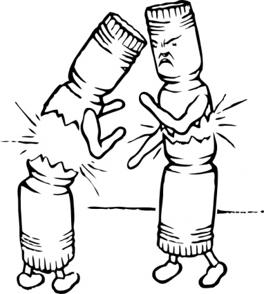 Fighting Crackers clip art