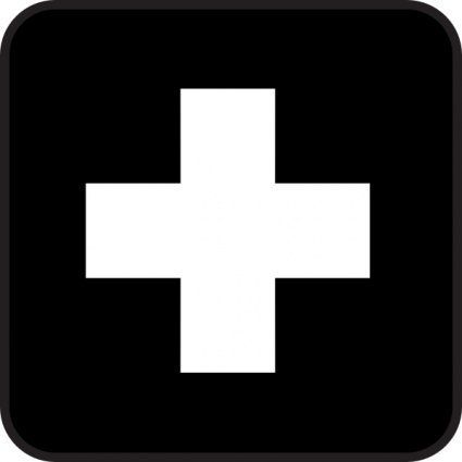 First Aid Map Sign clip art