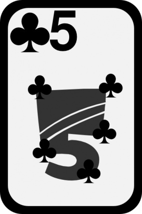 Five Of Clubs clip art