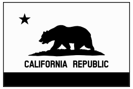 Flag of California (thick border, monochrome, solid)