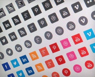 Flat Vector Social Icons (EPS)