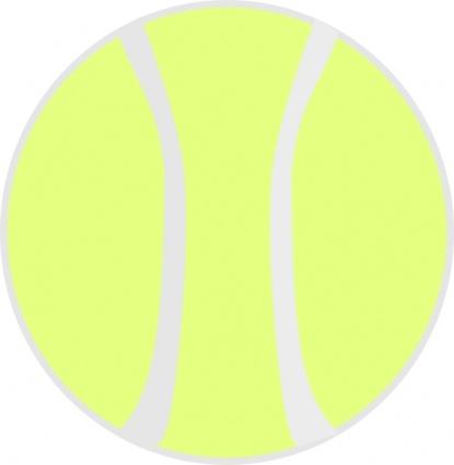 Flat Yellow Tennis Ball clip art