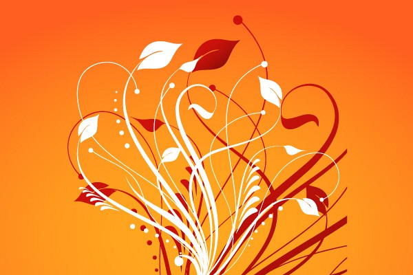 Floral Elements Vector Background