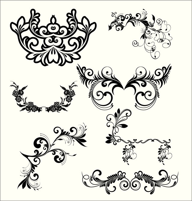 Floral Elements Vector.