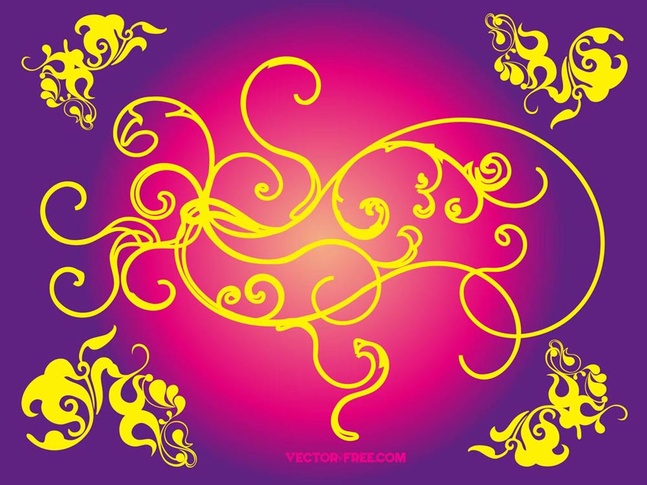 Floral Vector Swirls