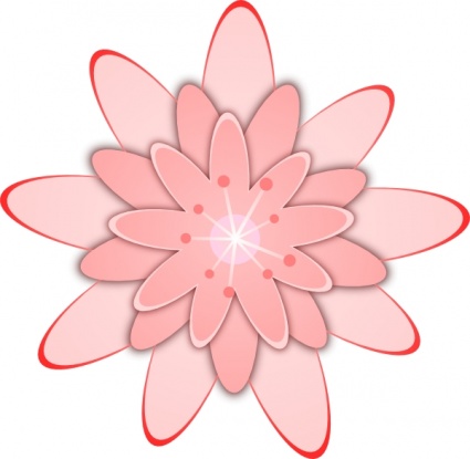 Flower Flowers Cartoon Border Pink Plant