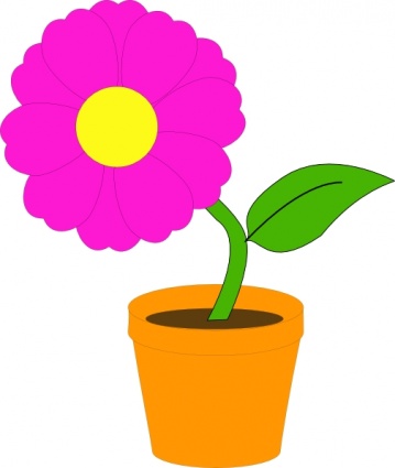 Flowerandpot clip art