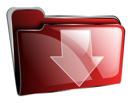 Folder icon red download