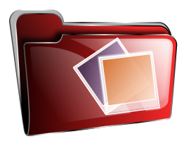 Folder icon red photos