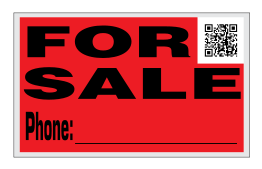 For Sale Sign with QR Code