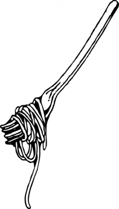 Fork With Spaghetti clip art