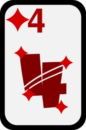 Four Of Diamonds clip art