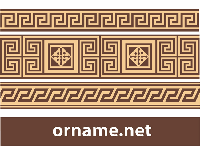 Free Greek Vector Ornament – Meander Borders