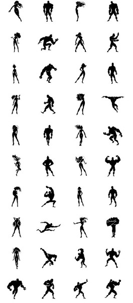 Free heros vector set