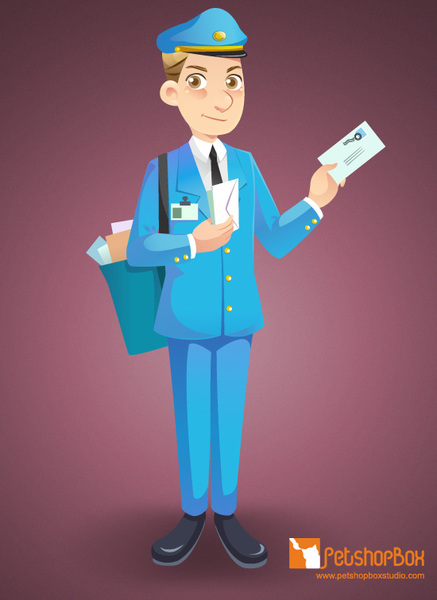 Free Mailman vector character