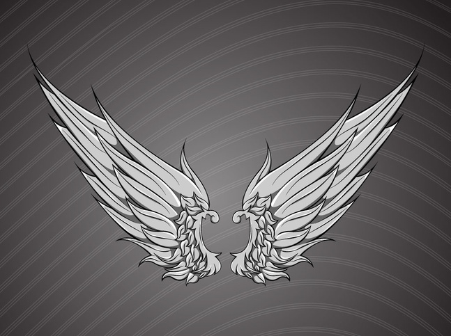 Free Ornate Wings Vector