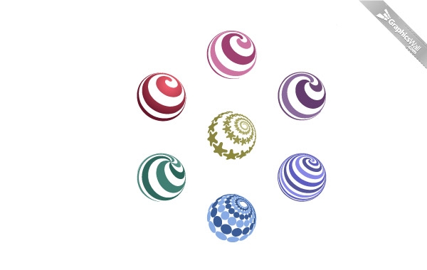 Free Spiral Vector Spheres