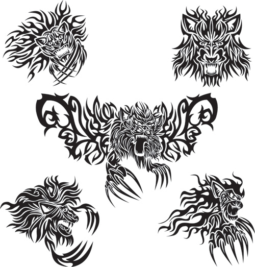 Free Stock Abstract Animal Tattoo Vector