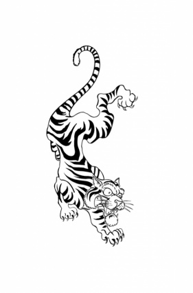 Free Tattoo Style Vector Tiger