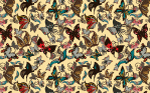 Free vector butterflies seamless pattern