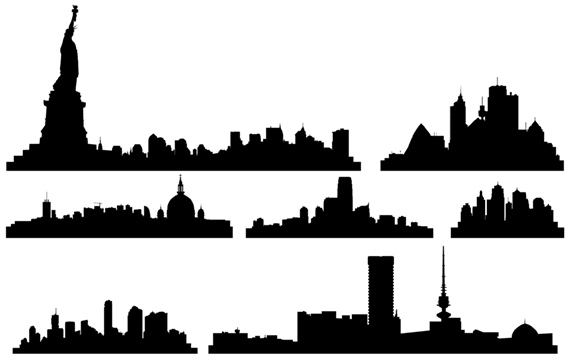 Free Vector City Skylines